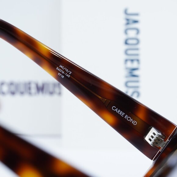 Jacquemus CARRE ROND JAC/10 C2 Geometric Sunglasses - Havana/Brown - Picture 6 of 11